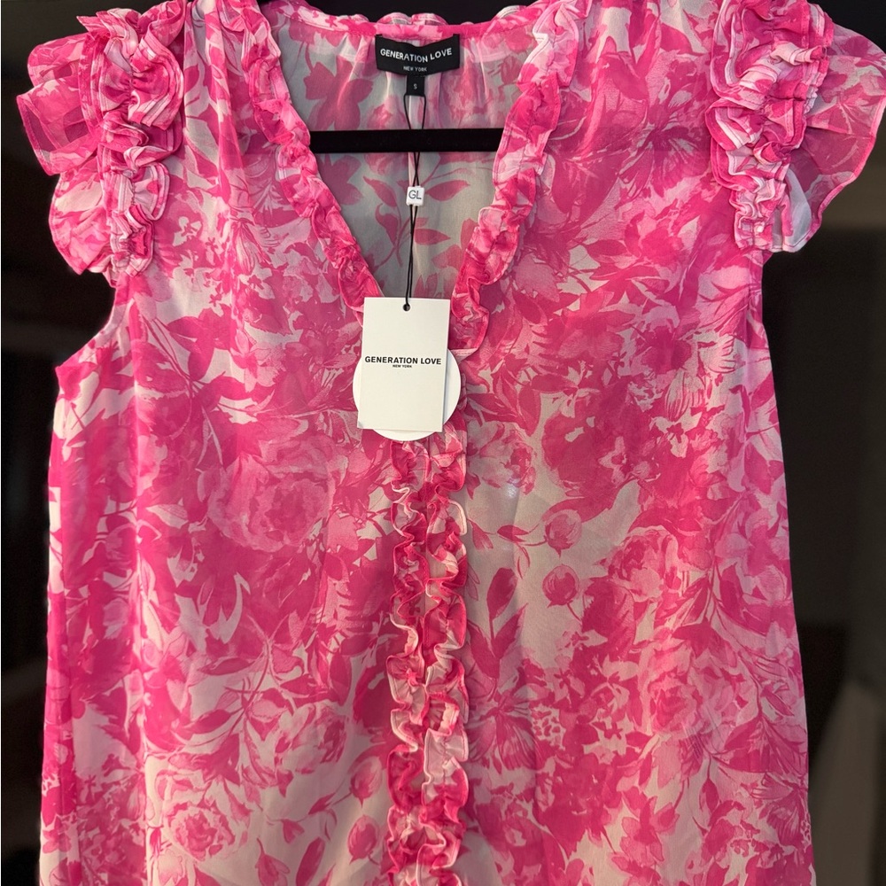 Generation Love NWT Pink Zesty Floral Blouse